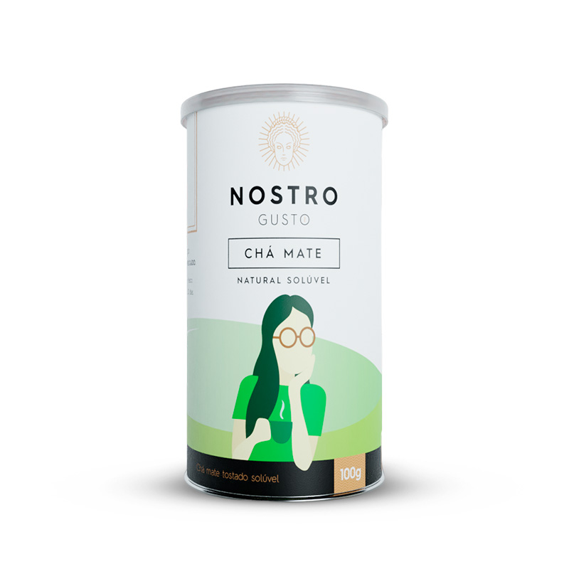 Chá Mate Natural Solúvel Nostro Gusto